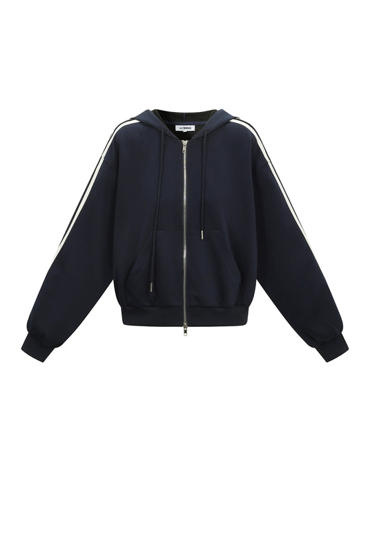 Lässige Streifen, keine Angabe, lockere Passform, Polyesterfaser (Polyester), Kapuzenpullover & Sweatshirts