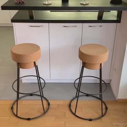 verKORKst Premium Barhocker aus Kork und Metall Individualisierbar Stopper Hocker  Bar Stool