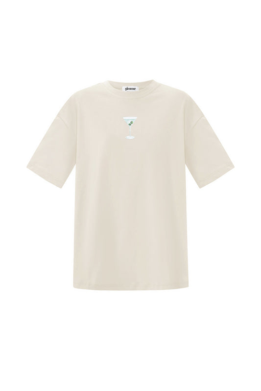 Baumwolle Gestrickte Damen T-Shirt Casual Letters