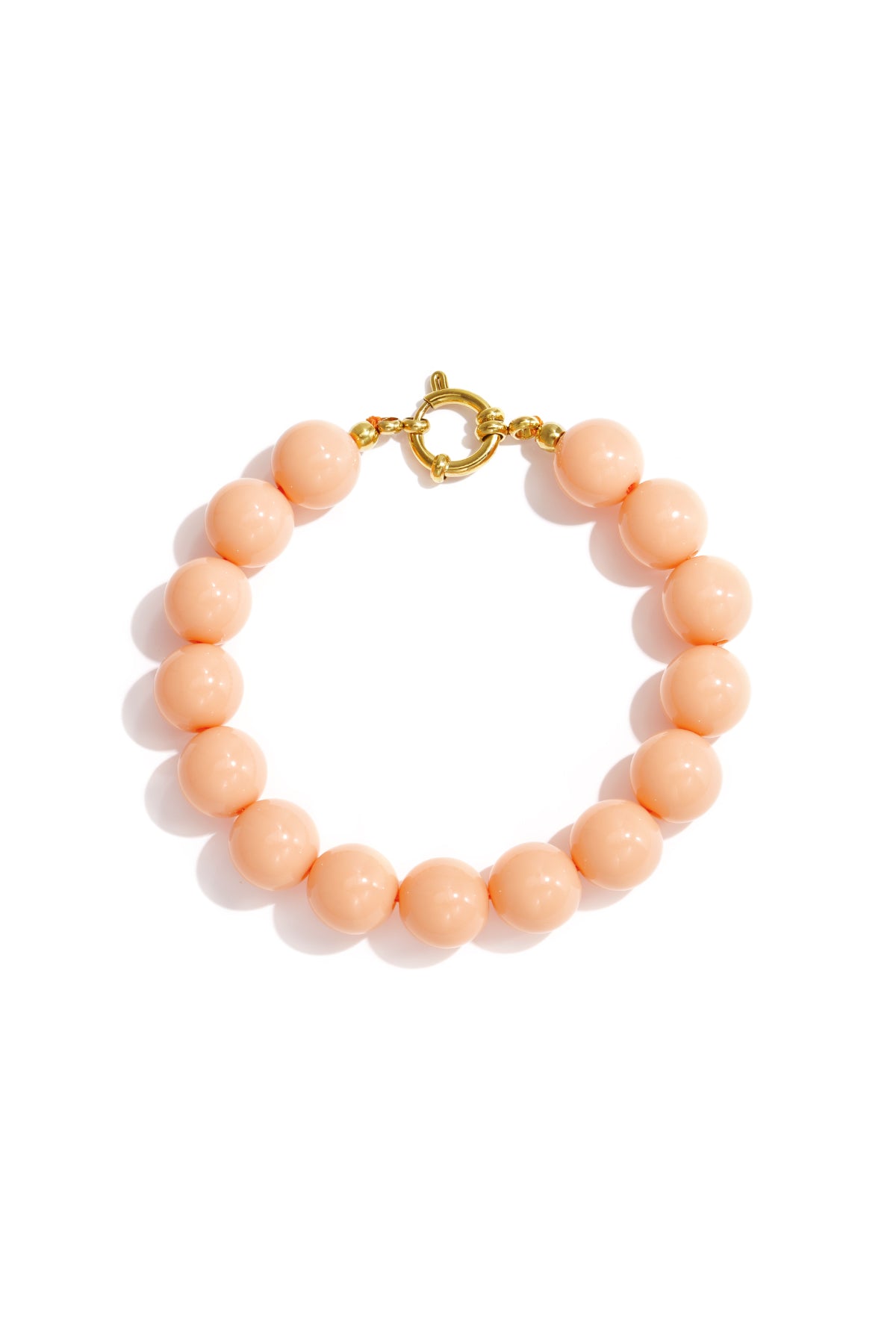 Armband mit mittelgroßen Perlen und Vorderverschluss – 12 mm