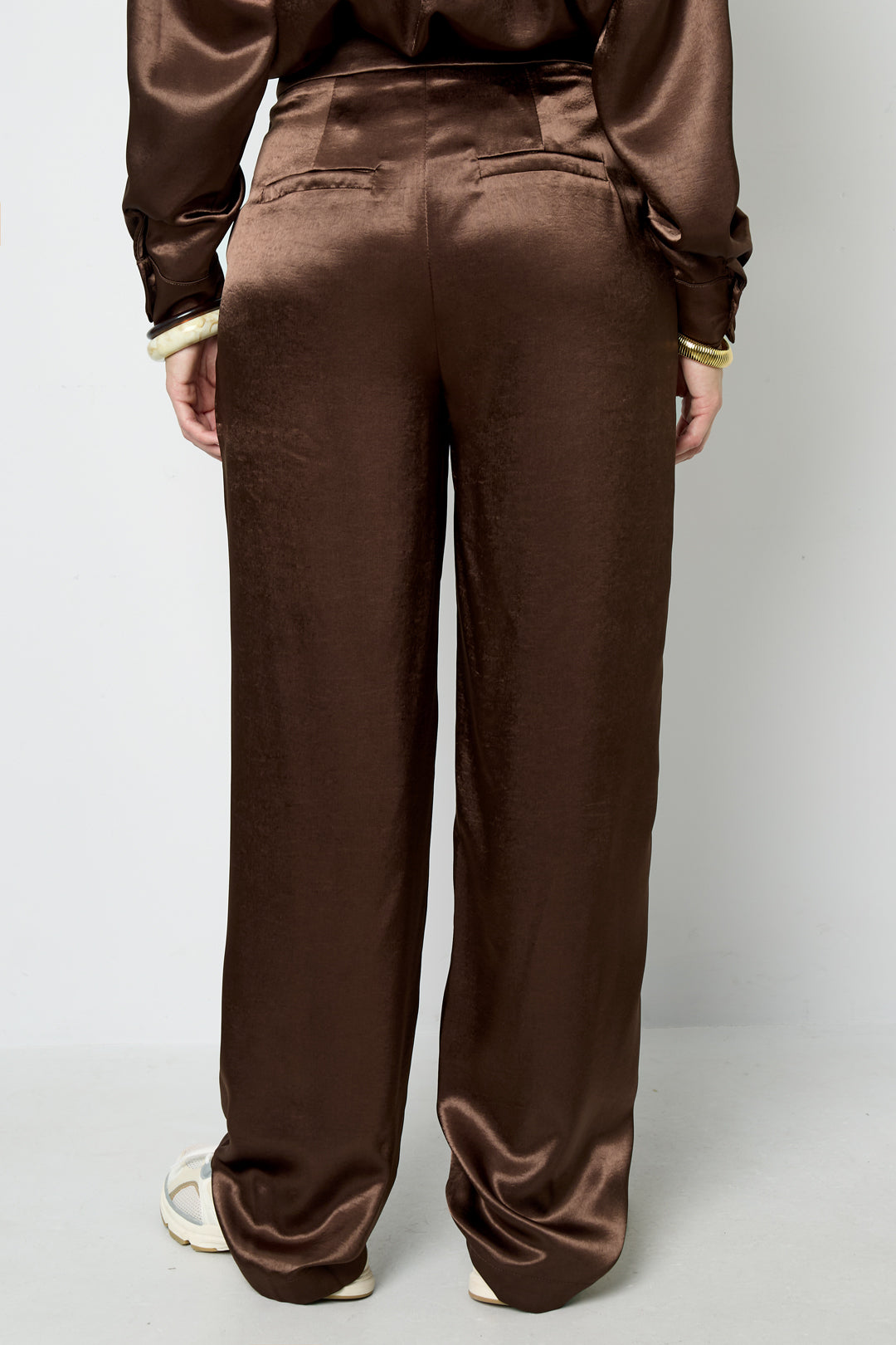 Gewebte Polyesterfasern Damen-Hose Gerade Schnitt Casual Einfarbig Herbst/Winter