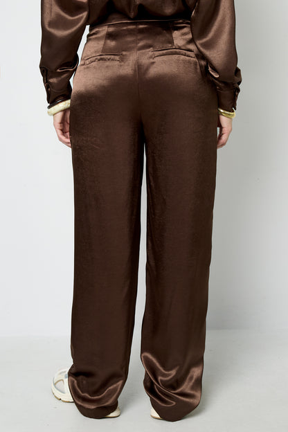 Gewebte Polyesterfasern Damen-Hose Gerade Schnitt Casual Einfarbig Herbst/Winter