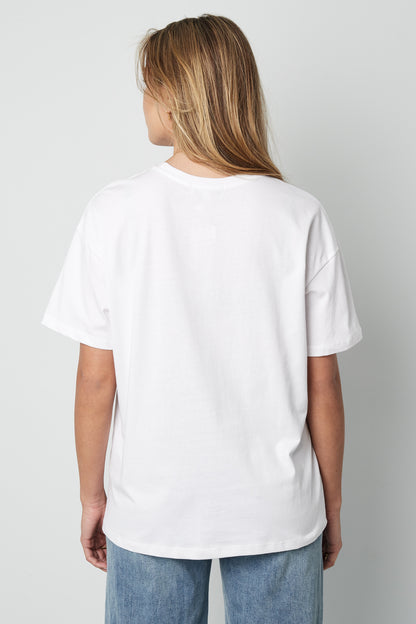 Cotton Damen T-Shirt Casual Letters