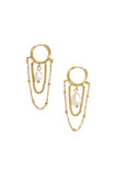 Ohrhänger aus Edelstahl, Kette, schlichte Alltags-Serie, Damenschmuck