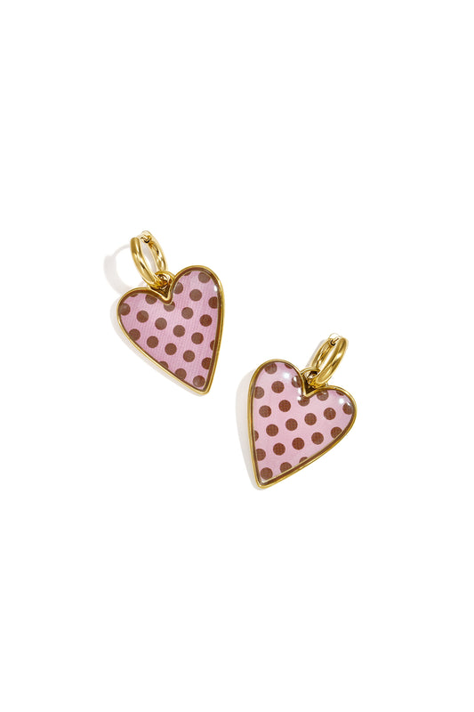 Ohrhänger aus Edelstahl, Herzform, schlichte Alltags-Serie, Damenschmuck