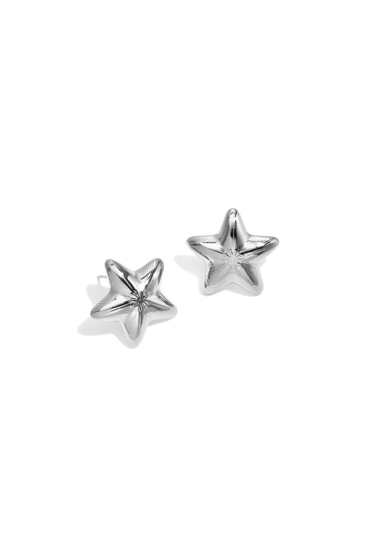 Edelstahl-Ohrstecker, Stern, schlicht, einfach für jeden Tag, Damenschmuck