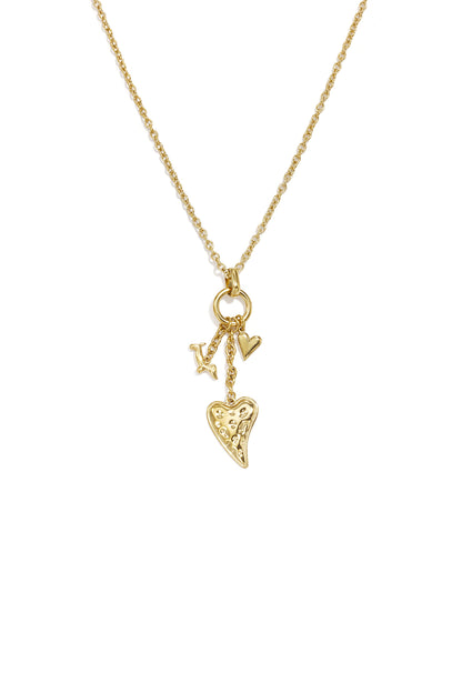 Halsketten mit Herzanhänger aus Edelstahl, lässige und schlichte Serie, Damenschmuck