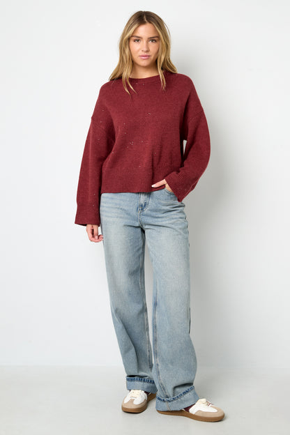 Gestrickte Polyesterfasern Damen Strickpullover Casual Einfarbig Herbst/Winter
