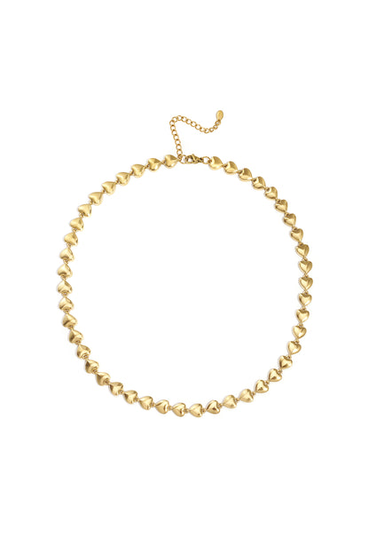 Minimalistische Edelstahl Herz Halskette für Damen in eleganter Frontansicht