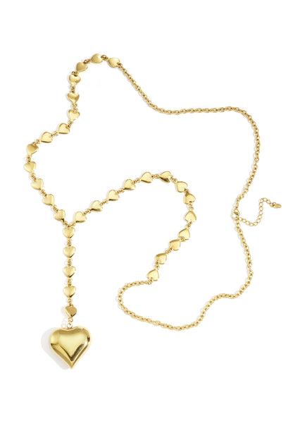 Edelstahl Lange Halsketten Herz Casual Täglich Einfache Serie frauen schmuck