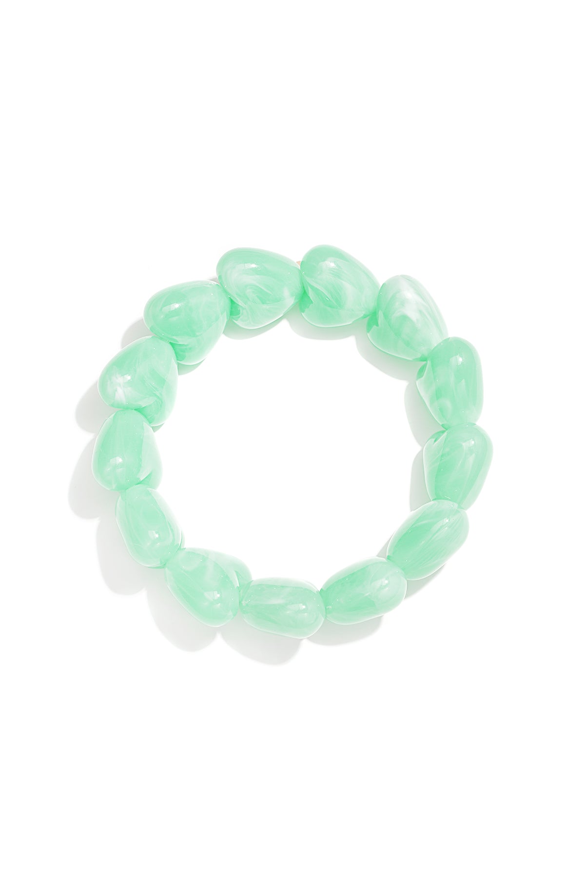 Perlenarmband mit großen Herzperlen