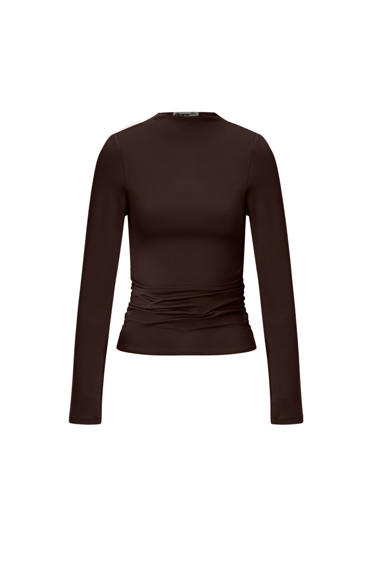 elegantes-nylon-langarm-top-damen-minimal-fashion-look