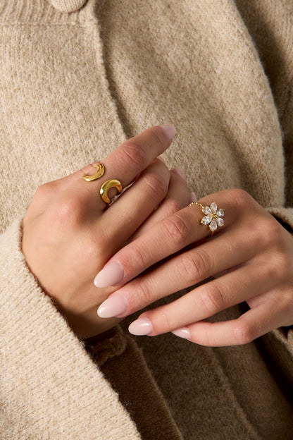 Minimalistische Ringe aus Edelstahl, Serie „Simple Daily Simple“, Damenschmuck
