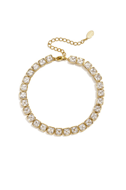 Rechteckige Edelstahl-Perlenarmbänder, schlichte Alltags-Serie, Damenschmuck