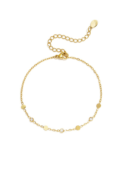 Edelstahl-Charm-Armbänder, schlichte Serie „Kreis“, Damenschmuck