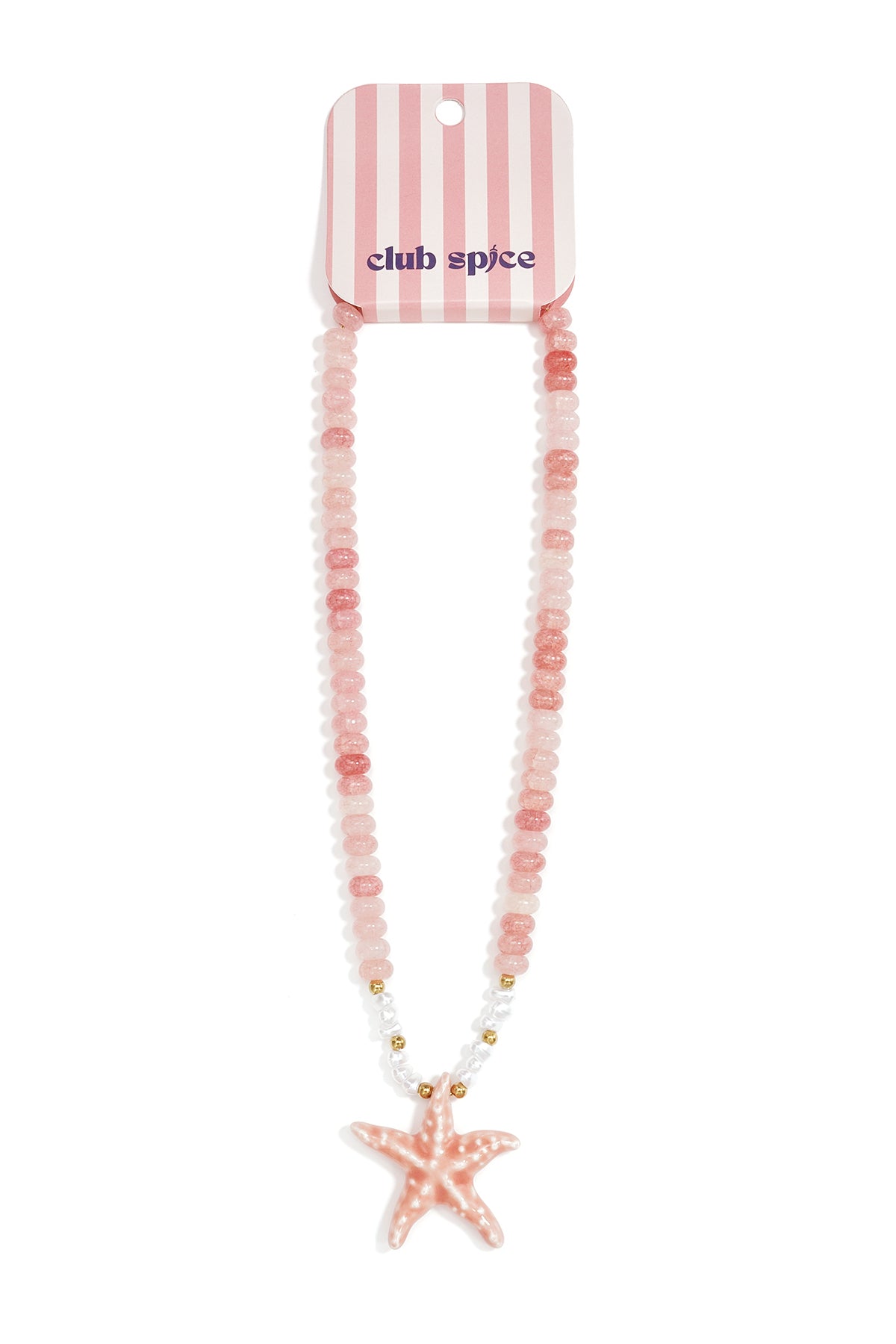 Halsketten aus Glasperlen, Seestern-Motiv, Urlaubs-/Strand-Romantik-Serie, Damenschmuck