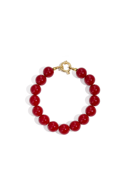 Armband mit mittelgroßen Perlen und Vorderverschluss – 12 mm
