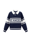 Gestrickte Polyesterfaser Damen Strickpullover Sporty Letters