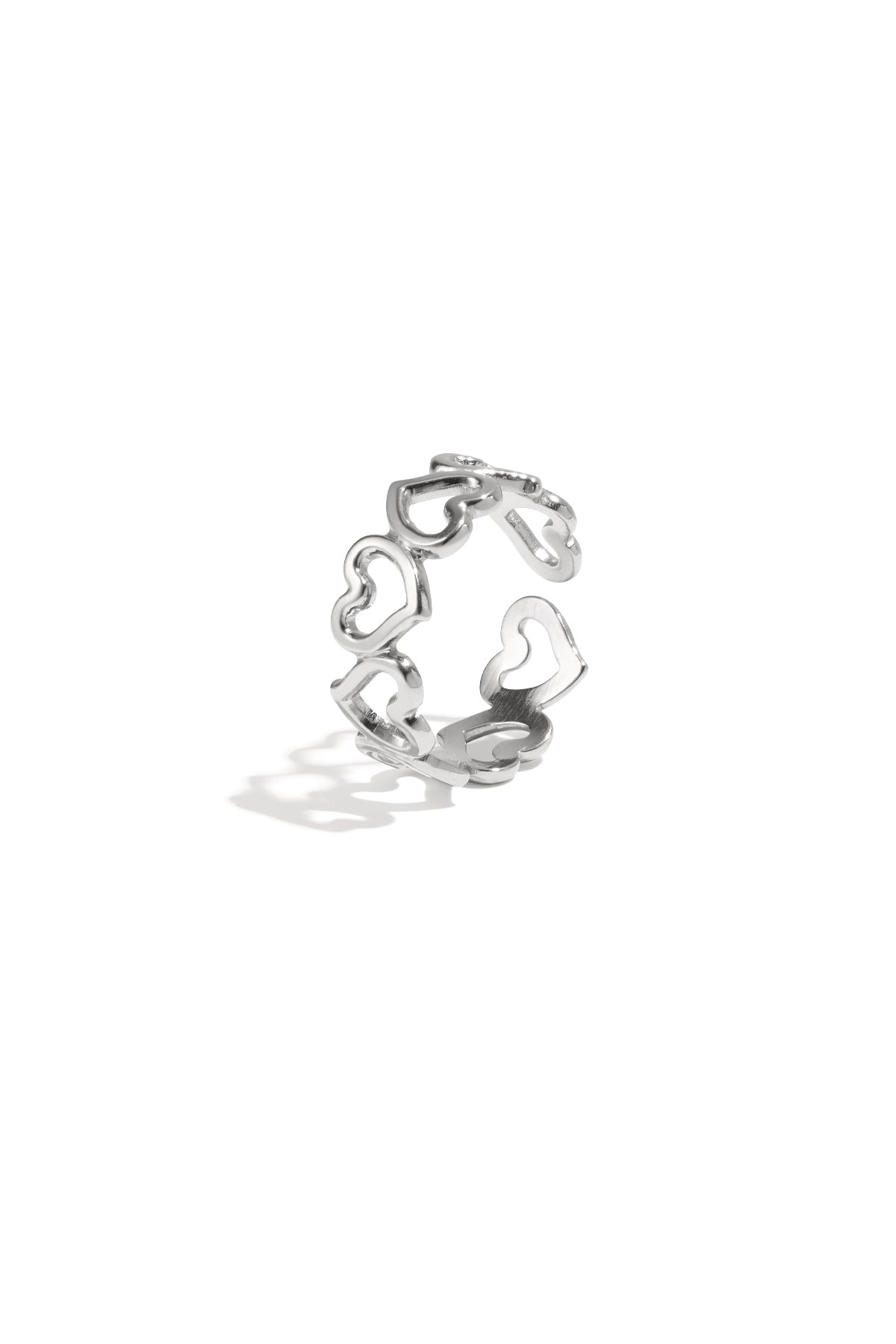 Edelstahl Minimalistische Ringe Herz Casual Täglich Einfache Serie frauen schmuck