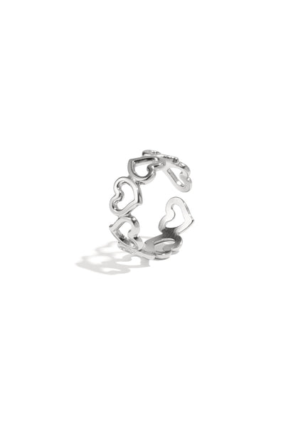 Edelstahl Minimalistische Ringe Herz Casual Täglich Einfache Serie frauen schmuck