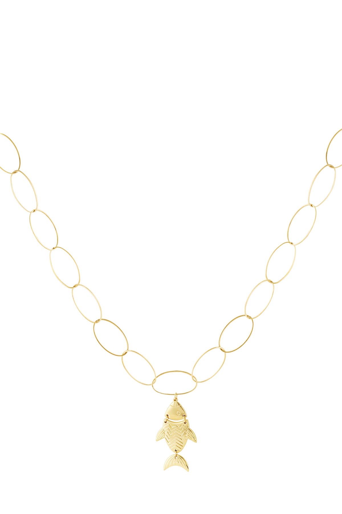 Fisch Halskette für Damen mit elegantem maritimem Anhänger.