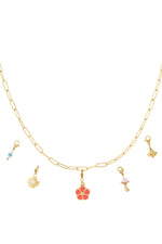 Florale DIY Halskette mit elegantem Blumen Anhänger für Damen