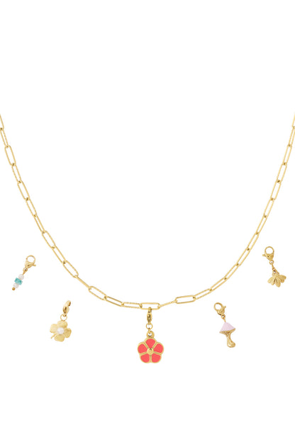 Florale DIY Halskette mit elegantem Blumen Anhänger für Damen