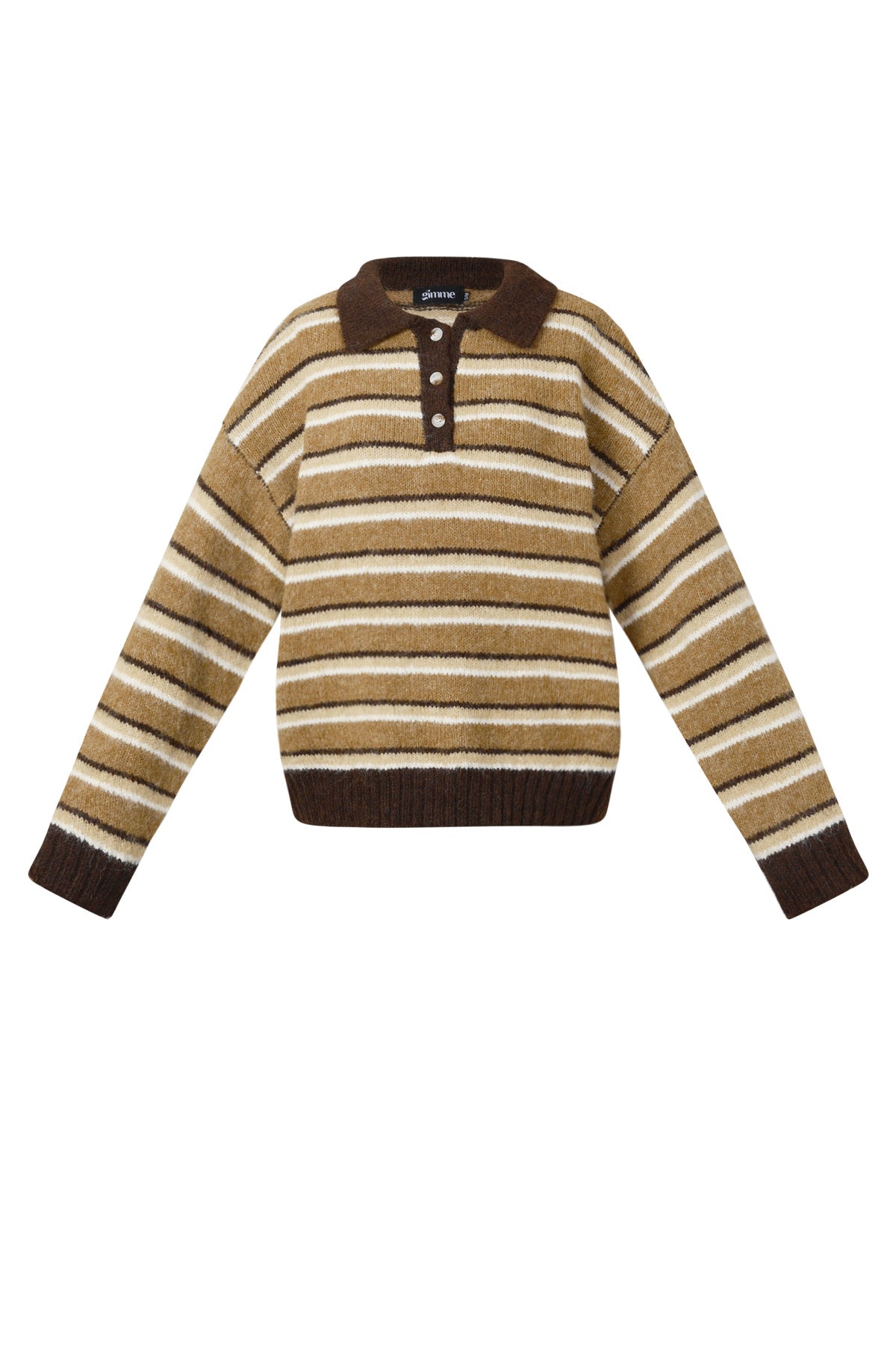 gestrickter-polopullover-streifen-damen-frontansicht