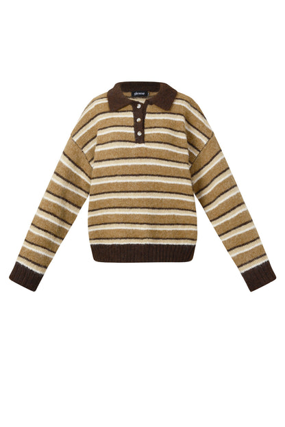 gestrickter-polopullover-streifen-damen-frontansicht