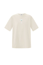 baumwolle-damen-t-shirt-gestrickt-casual-letters-frontansicht