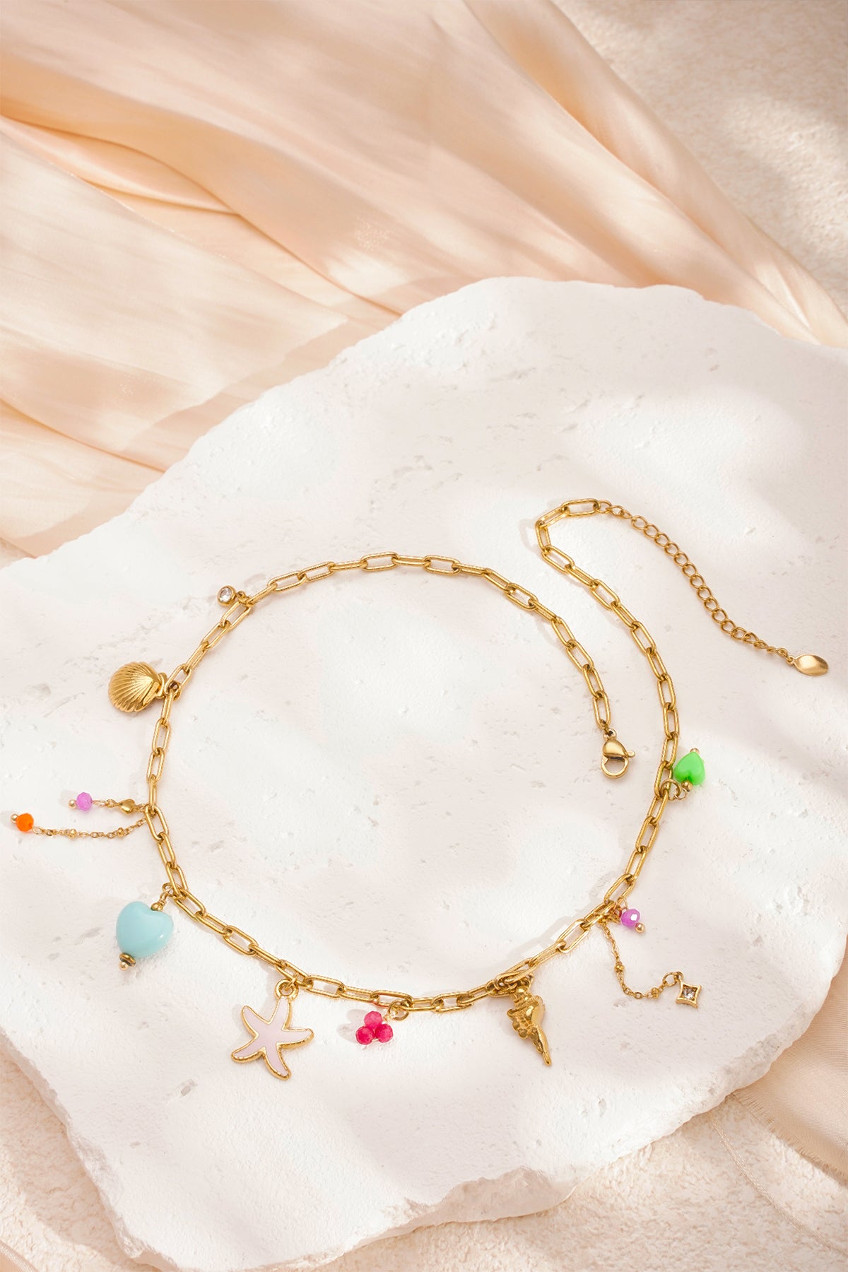Seestern-Halskette – Goldfarben