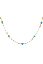 Halskette „Embrace the love“ – Farbe Grün und Gold
