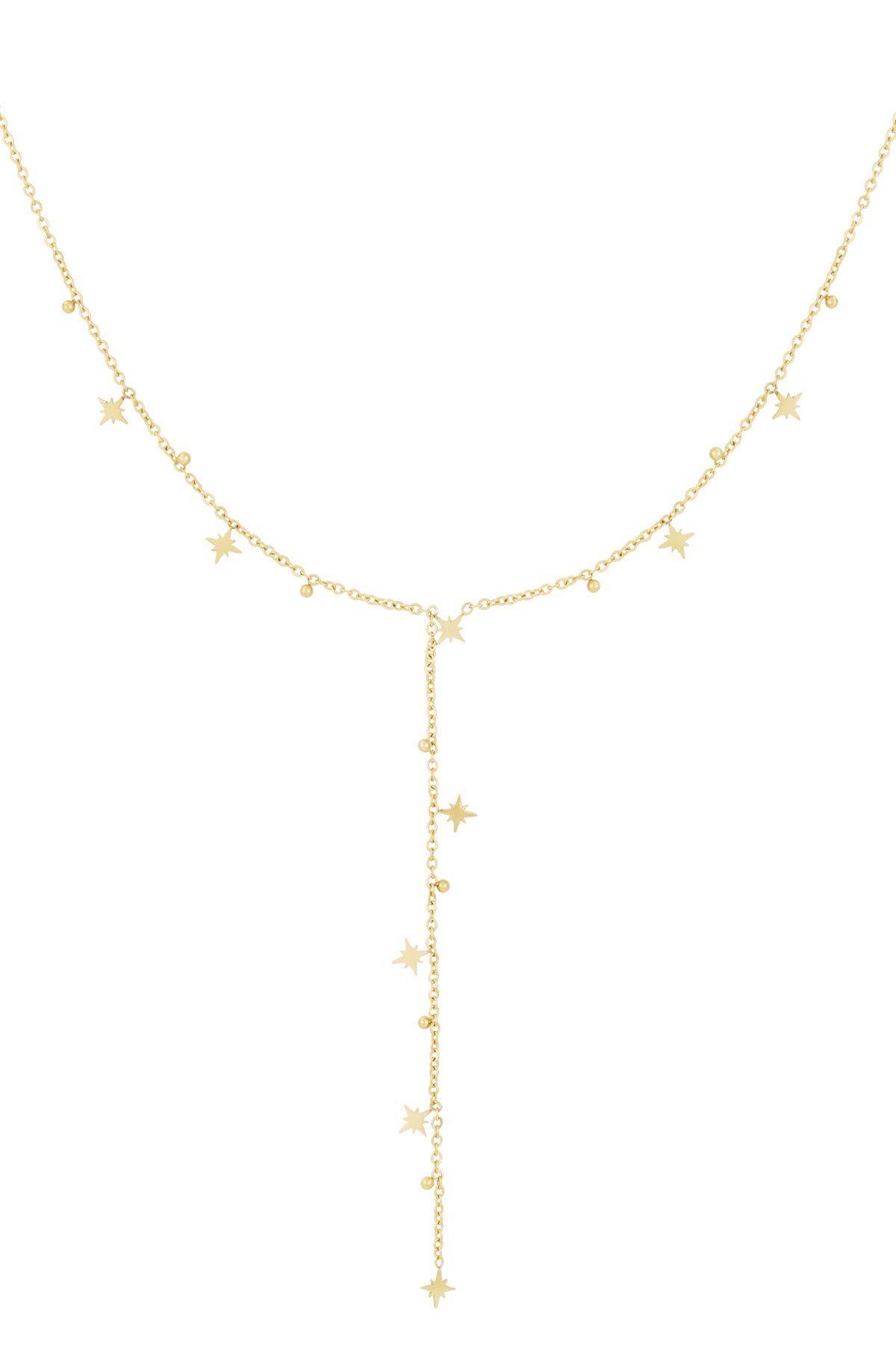 Halskette mit leuchtenden Sternen – Goldfarben