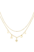 Halskette mit zeitlosem Charm – Goldfarben