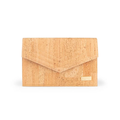 Seitliche Ansicht der Jackie Kupplung in Beige mit stilvollem Design