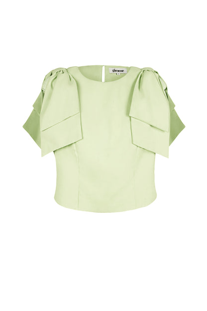 kurzarm-damen-oberteil-rueschenaermel-elegant-polyester-modern-style
