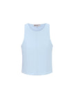 nylon-damen-aermelloses-oberteil-basic-einfarbig-frontansicht