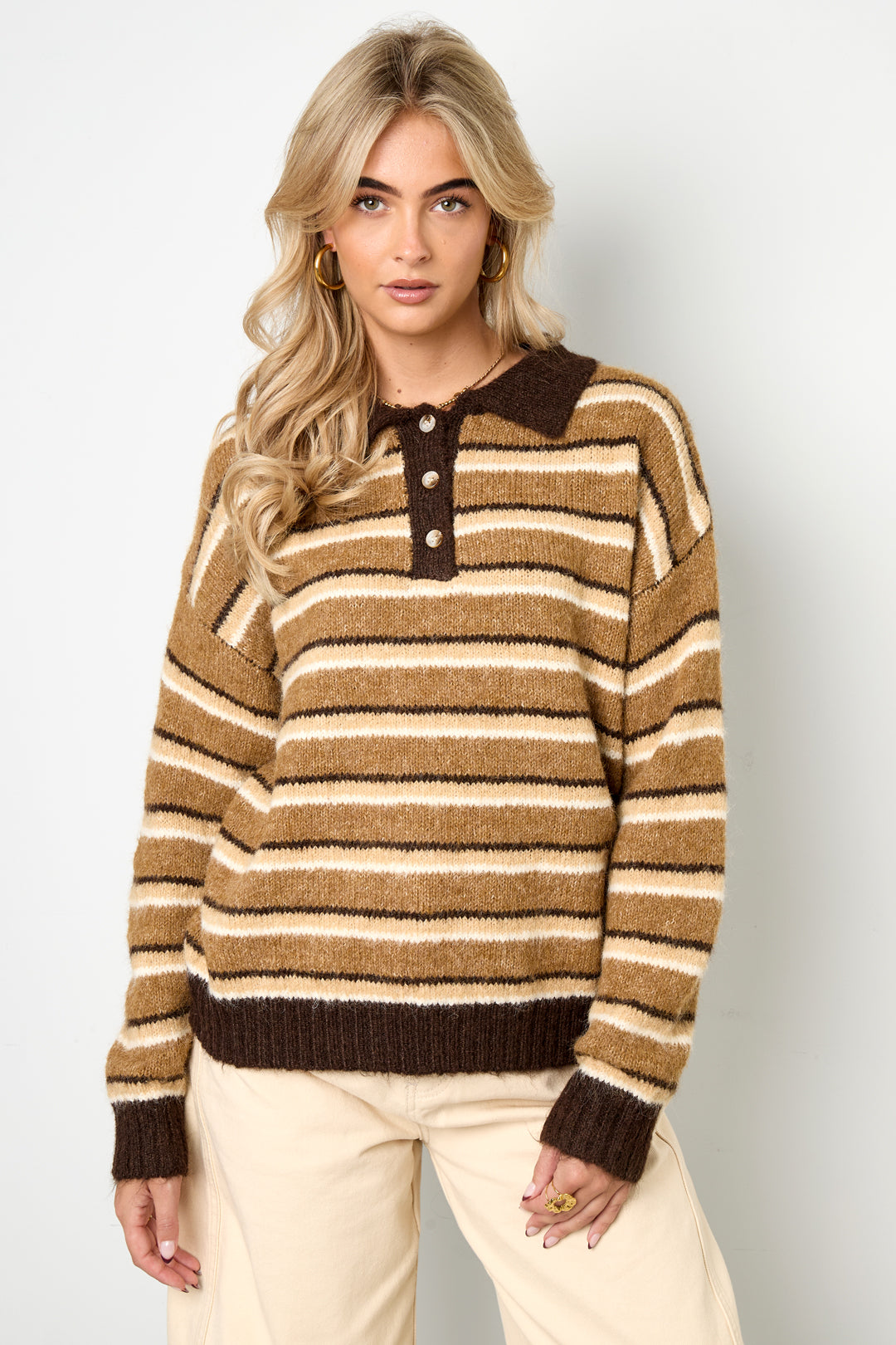 polo-strickpullover-damen-vorderansicht