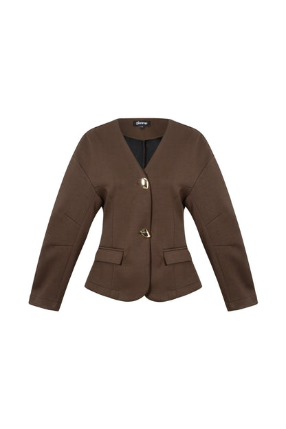 gewebte-polyesterfaser-damen-anzug-set-elegant-frontansicht-einfarbig