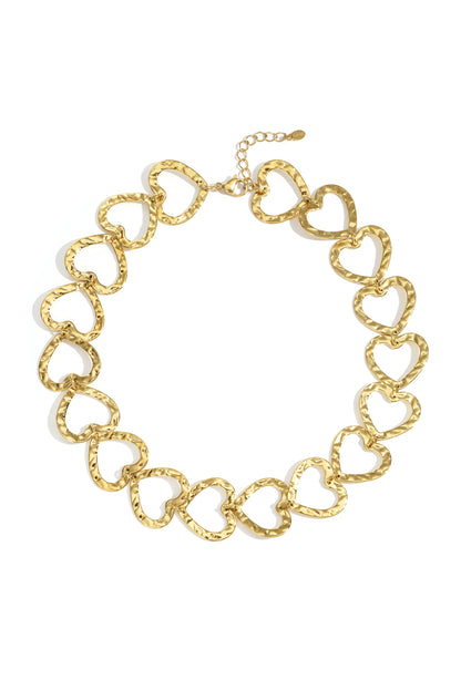 Schlichte Edelstahl Herz Halskette mit elegantem Herz Anhänger für Damen