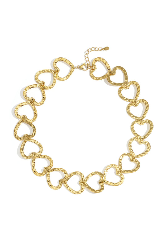 Schlichte Edelstahl Herz Halskette mit elegantem Herz Anhänger für Damen